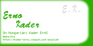 erno kader business card